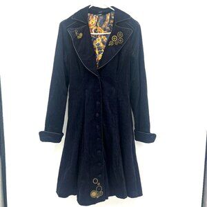 Doctor Who BBC x Hot Topic Navy Corduroy Coat Women's Large